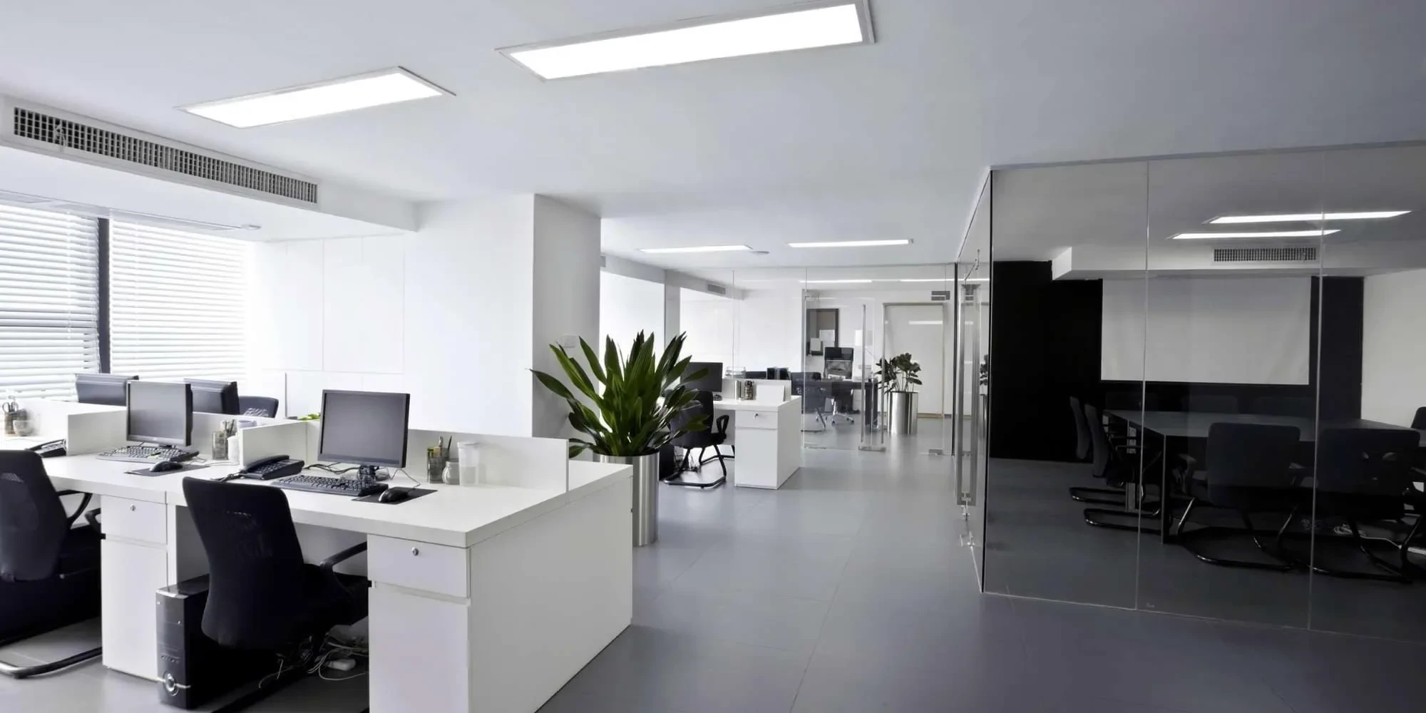 Bright Modern Office Interior Oakland County Michigan