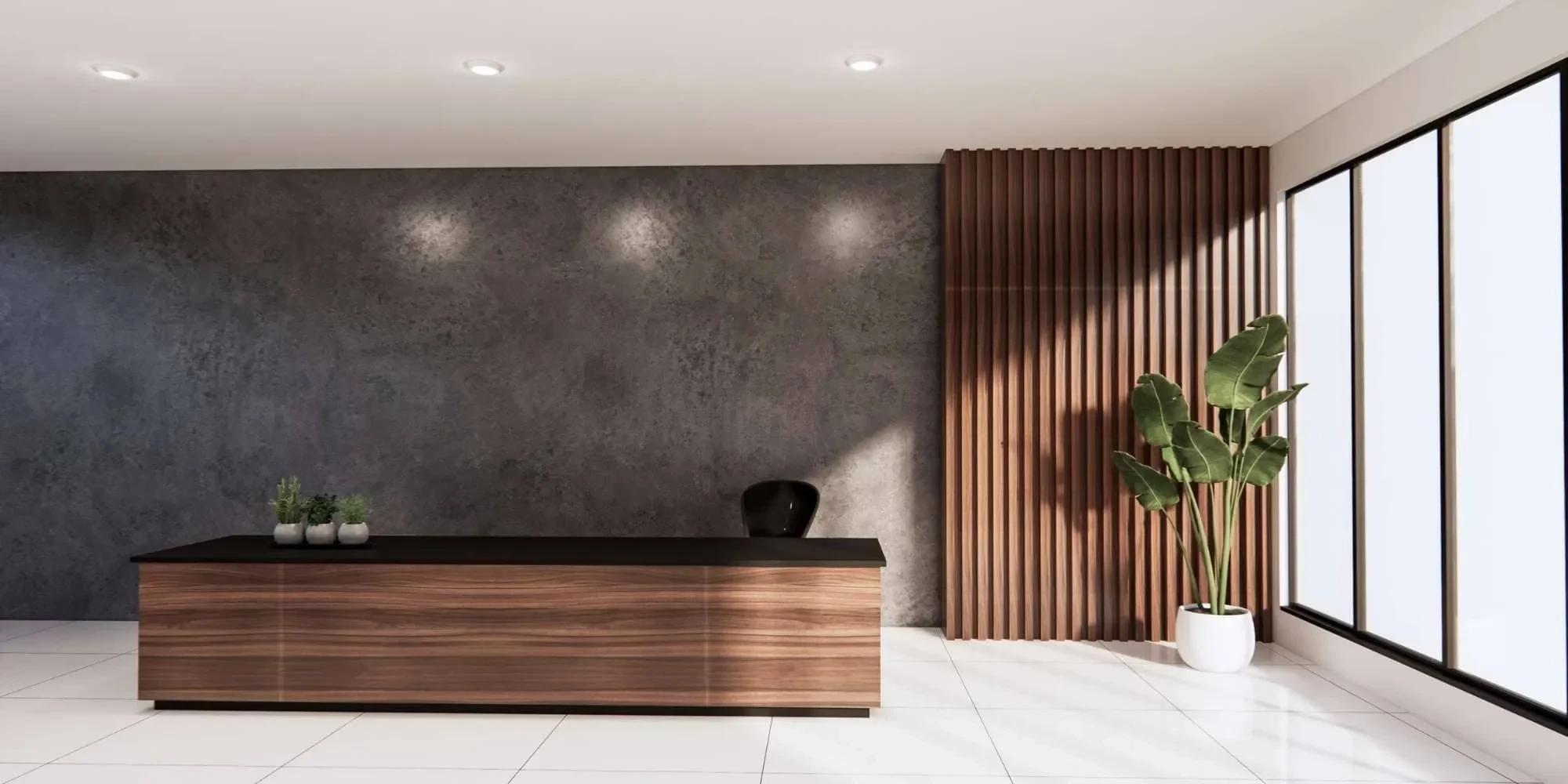Modern Minimalist Reception Design Oakland County Michigan