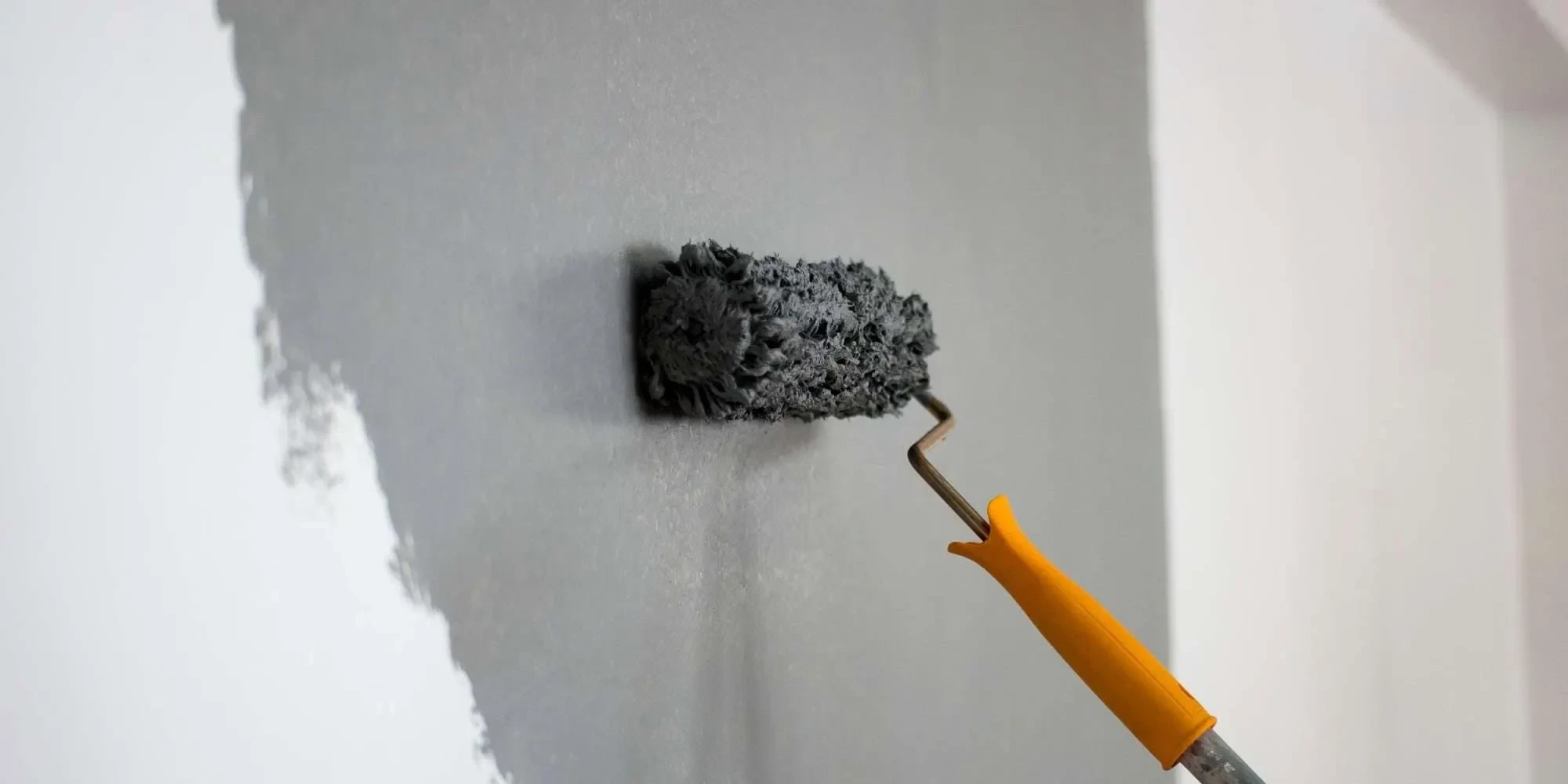 Paint Roller Gray Wall Oakland County Michigan
