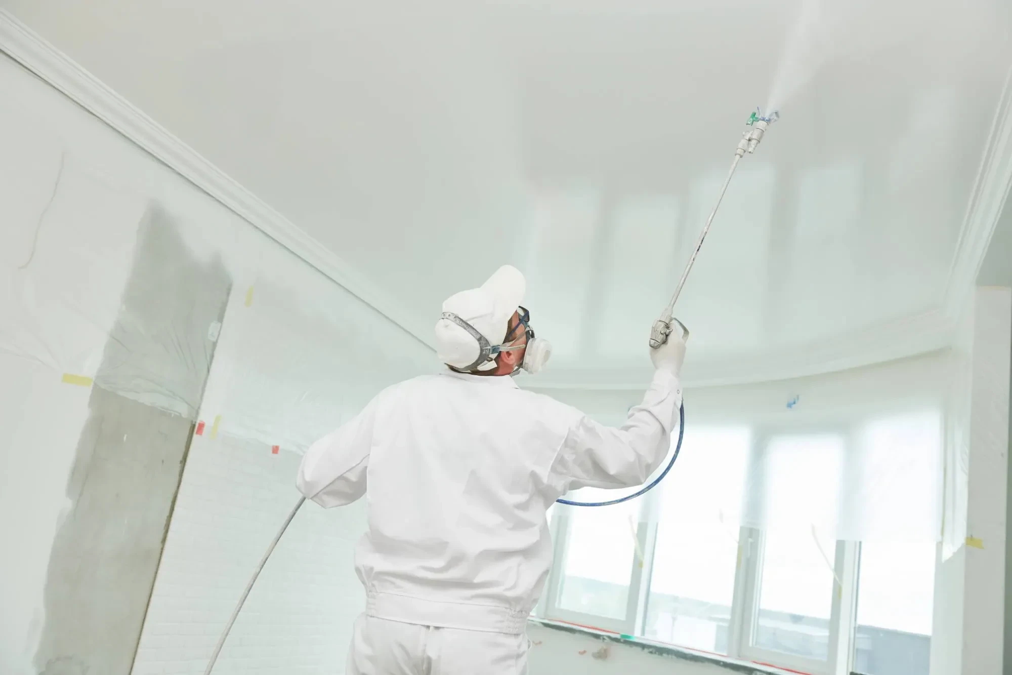 Painter Spraying Ceiling Oakland County Michigan